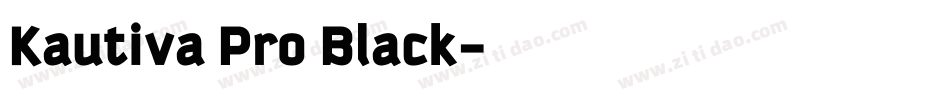 Kautiva Pro Black字体转换